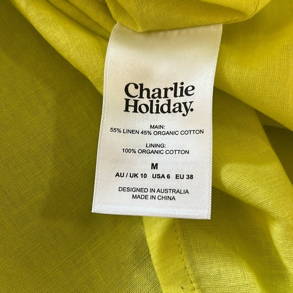 NWT CHARLIE HOLIDAY WOMENS LIME PEYTON MINI DRESS SIZE M - Picture 9 of 11